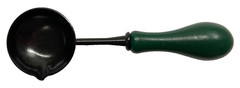 Larger-size non-stick Wax Melting Spoon with wood on end of handle, 4 1/8″ long