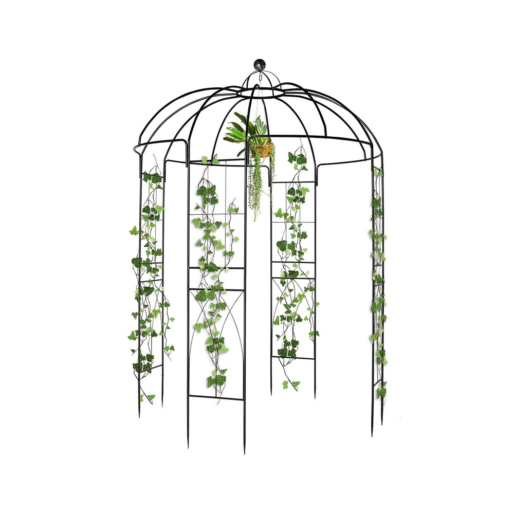 Outvita Garden Arch Arbor, Heavy Duty Metal Pergola Pavilion Trellis Birdcage…