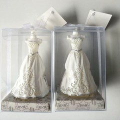 4 pieces Bride and Groom Wedding Figurine Set Black White Romantic Cake Topper