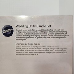 Wilton Wedding Ceremony Unity Candle Set Elegant «With This Ring I Thee Wed»