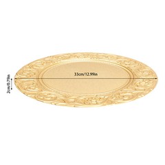 100PCS Gold Charger Plates 13 in Round Plastic Gold Chargers for Dinner Plates