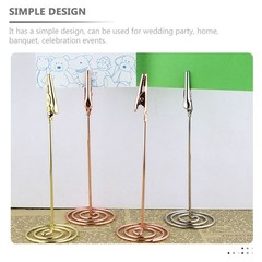 3Pcs Reusable Metal Picture Holders for Tables Assorted Color Clip Stands