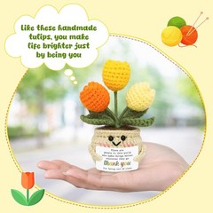 Handmade Crochet Tulip Emotional Support Thank You Gift