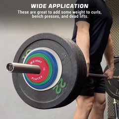 Megachoice Bumper Plates2 Inch Rubber Weight Plates1.25 Lb2.5Lb 10 Lb 15Lb 25Lb