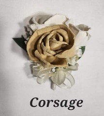 Champagne Beige Ivory Rose Calla Lily Sola Bridal Wedding Bouquet Accessories