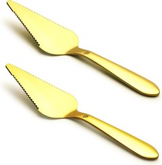 Wedding Cake Cutting Set – Gold Knife & Server, Stainless Steel