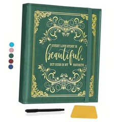 Valentine Day Gift for Couple,Love Story Magnetic Album Love Story-Dark Green