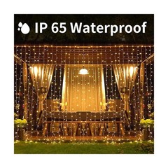 300LED Solar Curtain Lights Outdoor Indoor 8 Modes Solar Fairy Curt… Fast Ship