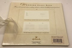 Hallmark Wedding Guest book Album In original Box Paisley Beige Cream New