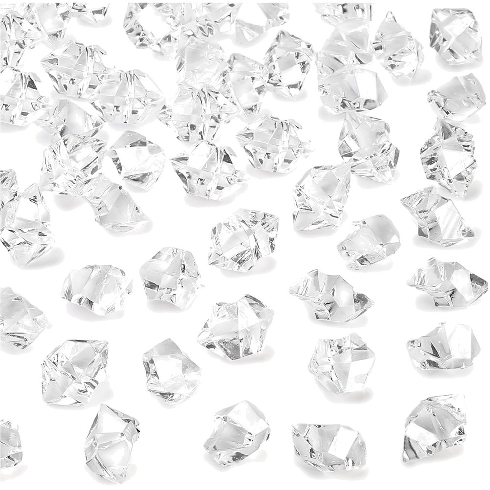 150PCS Crystal Clear Fake Diamonds – Ideal for Centerpieces and Party Scatter
