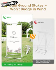 Wedding Welcome Sign Stand, to our Holder, White