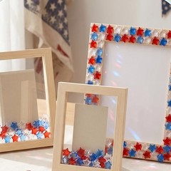 500PCS Acrylic Star Gem Vase Fillers – Red, White, Blue