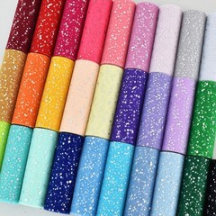 RIBBOOO Rose Red Glitter Tulle Rolls 6 Inch by 10 Yards 10yd, Gold