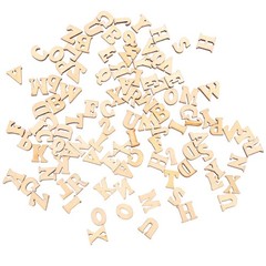 100 Pcs Wooden Letters Craft Alphabet for Children Learning Small Crafts Decor