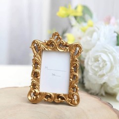 4 GOLD Resin Vintage Ornate Picture Frames Wedding Favors Party Decorations