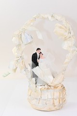 VTG RETCO 1965 Wedding Cake Topper Bride Groom Arch Mid Century 10 Inch