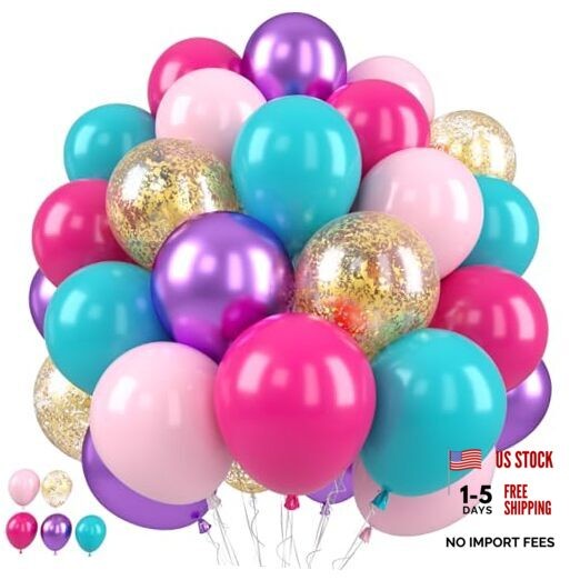 Pink Blue Purple Balloons, Pink and Purple Balloon, Teal Blue Pink Purple Blue