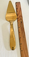 Wedding Two-Piece Gold Knife and Server Cutting Set New