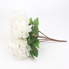 WHITE 2 Bushes 17″ Silk ARTIFICIAL PEONY FLOWERS Bouquets Wedding Party Supplies