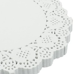 100 Pack White Lace Paper Doilies – Doilies for Food – Round Paper 6.5 Inch