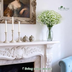 24PCS White Babys Breath Artificial Flowers,11» Elegant Faux 24-Baby Breath