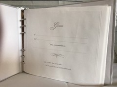 Hallmark Stories Wedding Guest Signature Book 35 Pages- New White Satin Roses