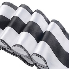 25 pcs Satin Stripe Chair Sashes Party Wedding Dinner Event Decorations Supplies