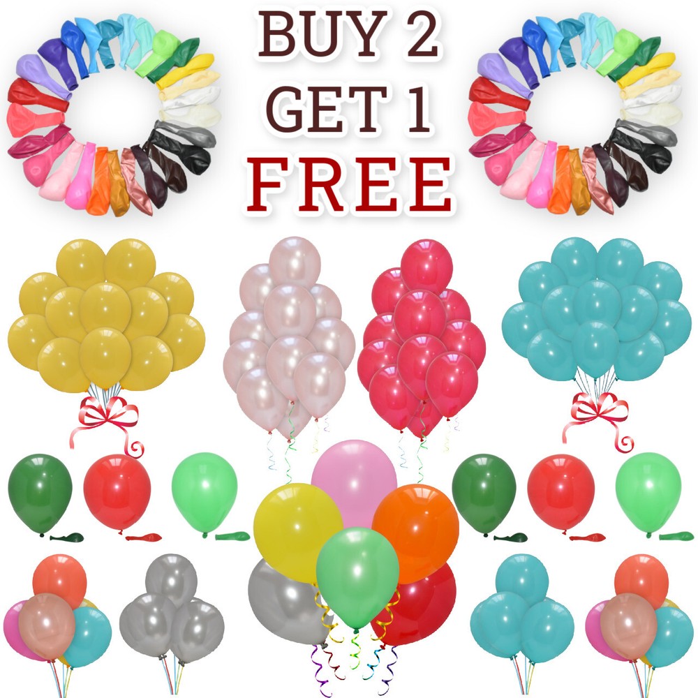 20 X Latex PLAIN BALOONS BALLONS helium BALLOONS Quality Party Birthday 10″