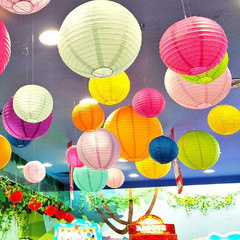 16 Pcs Colorful Paper Lanterns (Multicolor,Size of 4”, 6”, 8”, 10”) – Chinese/Ja