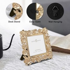 Square Spring Blossom Photo Frame / 3.5×3.5 In | For Vertical Display on