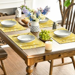 Artoid Mode Yellow Bloom Flowers Floral 12″ x 18″, Rectangular 4 Pcs,
