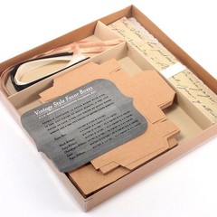 12pk Vintage Style DIY Favor Box Kit Bridal Shower Wedding Favor Boxes