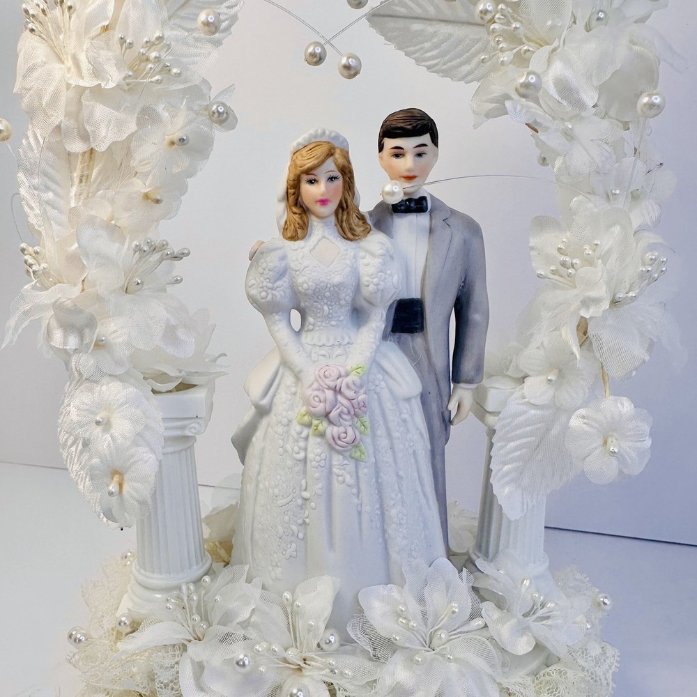 Vintage 1990’s Wilton Cake Topper GRAY SUIT Dark /Light Hair Designer series