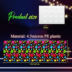 Pcs8 x 39 Inch Disposable Circle Dot Neon Floor 80 90s Party Decorations DIY 1