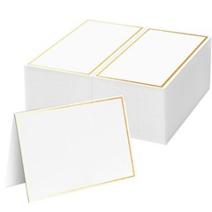 Place Cards Pack of 100 Premium Tent Name Place Cards for Table Setting with Gol