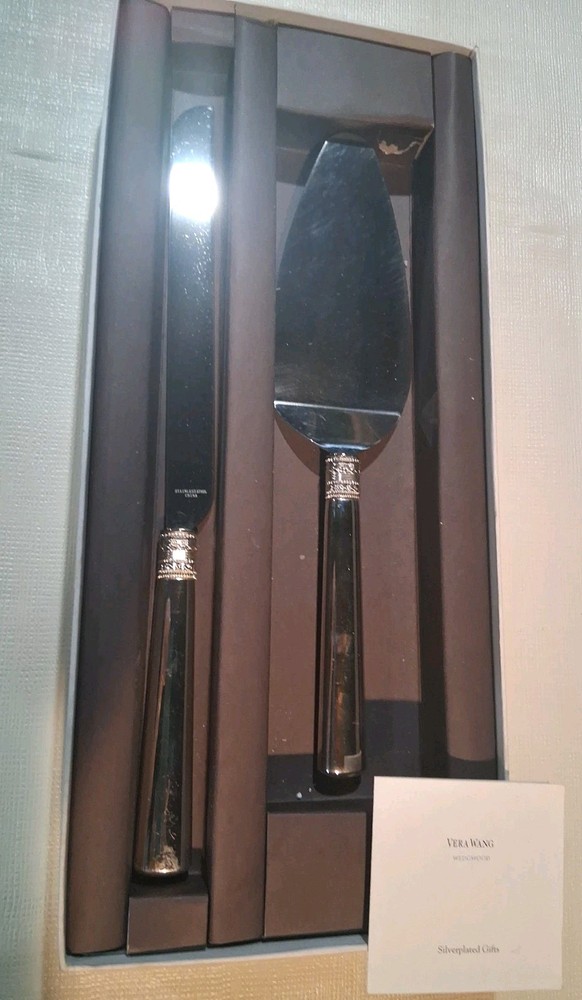 Vera Wang Wedgwood Stainless Steel Cake Knife & Server Set Silver 2 Piece