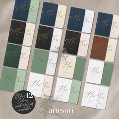 Premium Wedding Vow Book for Her & Him, Soft Touch, Gold Foil, 28 Lined Pages, W