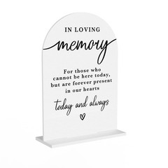 In Loving Memory Acrylic Wedding Sign Memory Table Sign Personalized Wedding