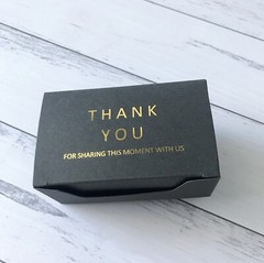 100x Gold Foil Rectangle Wedding Party Baptism Black Favour Boxes Thank You Gift