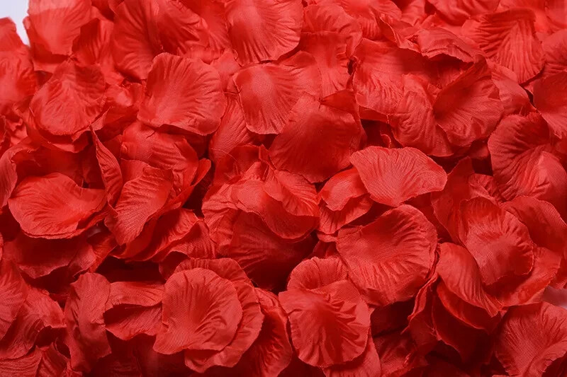 ~1400pcs Rose Petals Artificial Flower Petal Wedding Party Decoration – Red