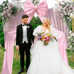 Giant Bow Decoration,78×18 Inch Big Bows Giant Ribbon Tie for Satin Pink