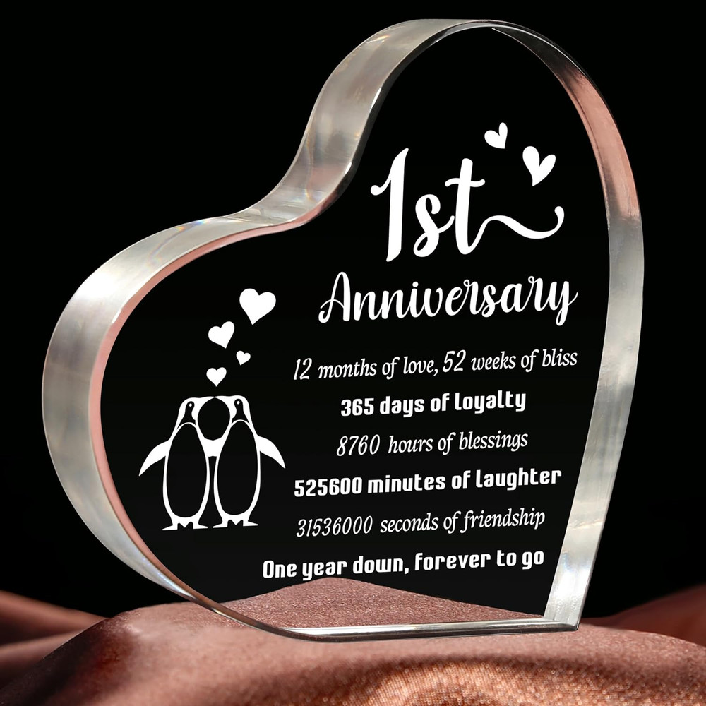 1 Year Anniversary Wedding Gifts for Him Her, One Year Anniversary Boyfriend Gif