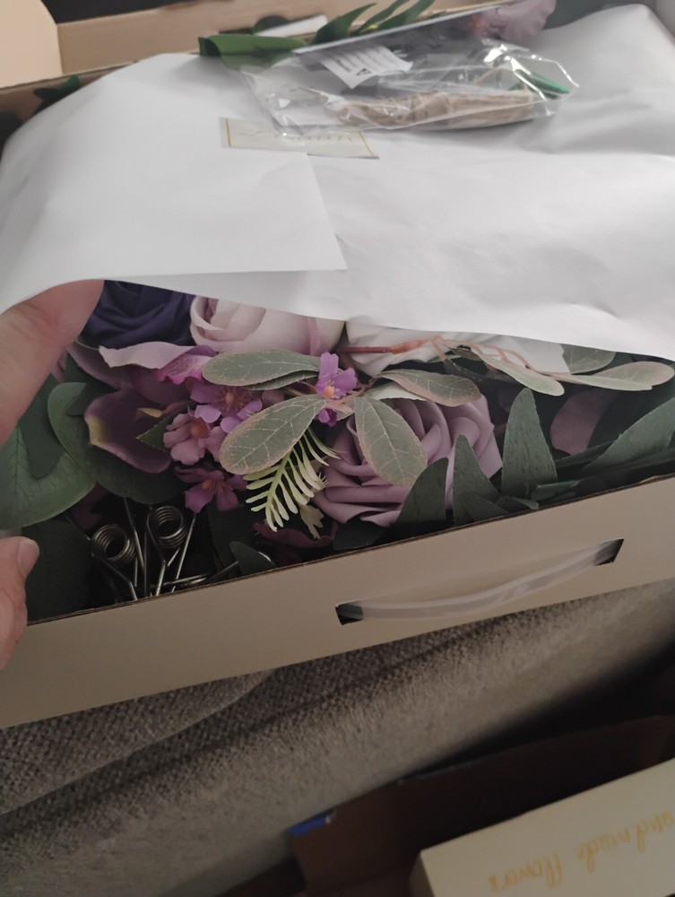 2 Kits Lisuun Handmade Purple Wedding Arch Flower Kit NIB