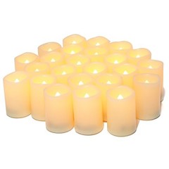 Flameless LED Votive Candles 24 Pack, 1.5″ x 2″, Battery Operated Flickering