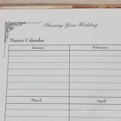Your Perfect Wedding Planner Cathy Bouchard Floral 3-Ring Binder Organizer Forms