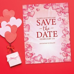 Celestial Hearts Letter Paper – Decorative Stationery With