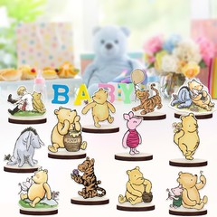 Winnie Centerpieces for Baby Shower Decorations Classic Wood Multi Color