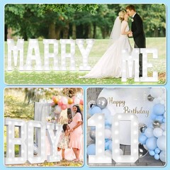 Ledido 4FT Marquee Light Up Letters L, Easy to Assemble Cool White Marquee Le…
