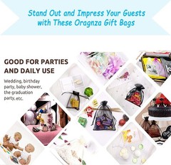 Dealglad Bezall 50pcs Drawstring Organza Jewelry Candy Pouch Christmas Weddin…
