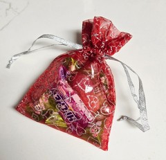 50pcs Red Heart Organza Gift Bags 5″x7″ Drawstring Pouches Jewelry Favor Wedding
